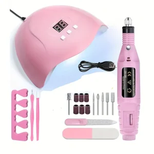 7-in-1 Manicure Tool Set | Including LED Nail Lamp, Gel Nails Dryer, USB Nail Drill, Dead Fork, Dead Push